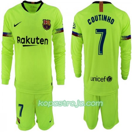 Billiga Fotbollströjor FC Barcelona Coutinho 7 Barn Borta tröja 2018/19 Långärmad